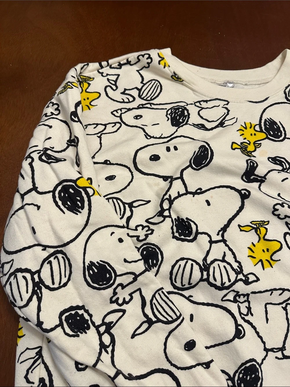 Snoopy & Woodstock All-Over Print Sweatshirt Size XL